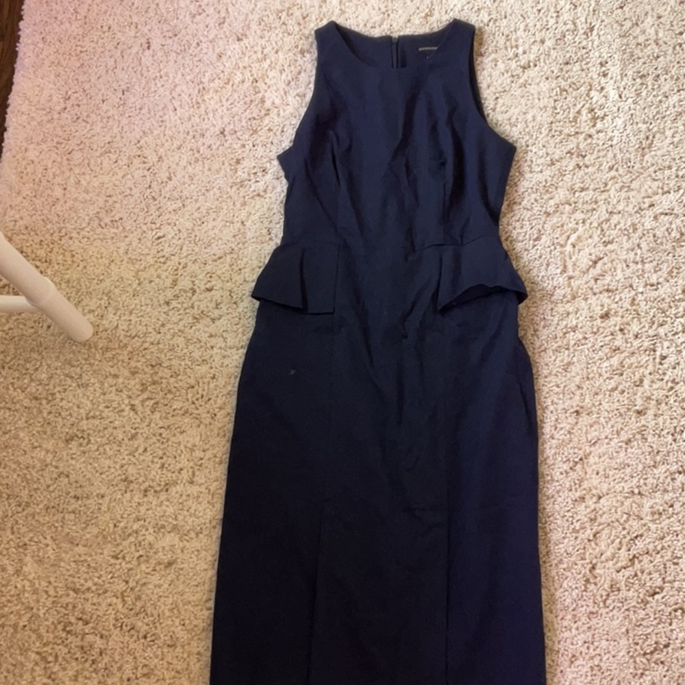 Elegant Navy Blue Sleeveless Dress from banana republic